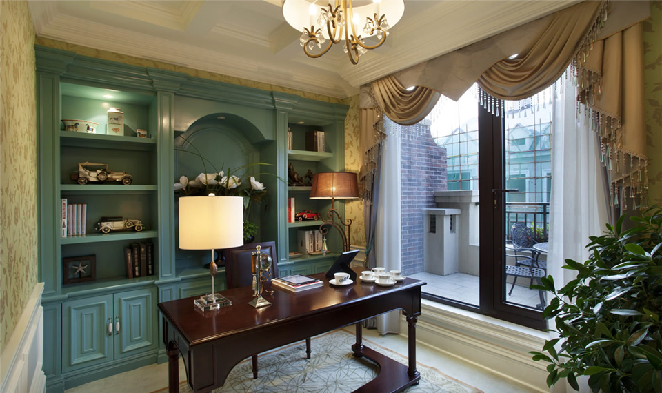 你與黃金屋之間只差一個(gè)整木定制書柜(圖2)