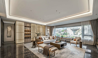 整木定制新中式風(fēng)格，125㎡樣板房賞析