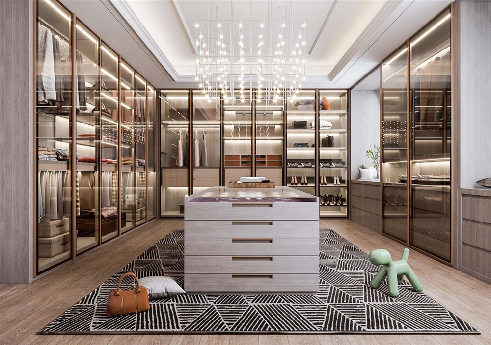 衣帽間衣柜要不要設(shè)計(jì)柜門？(圖3)